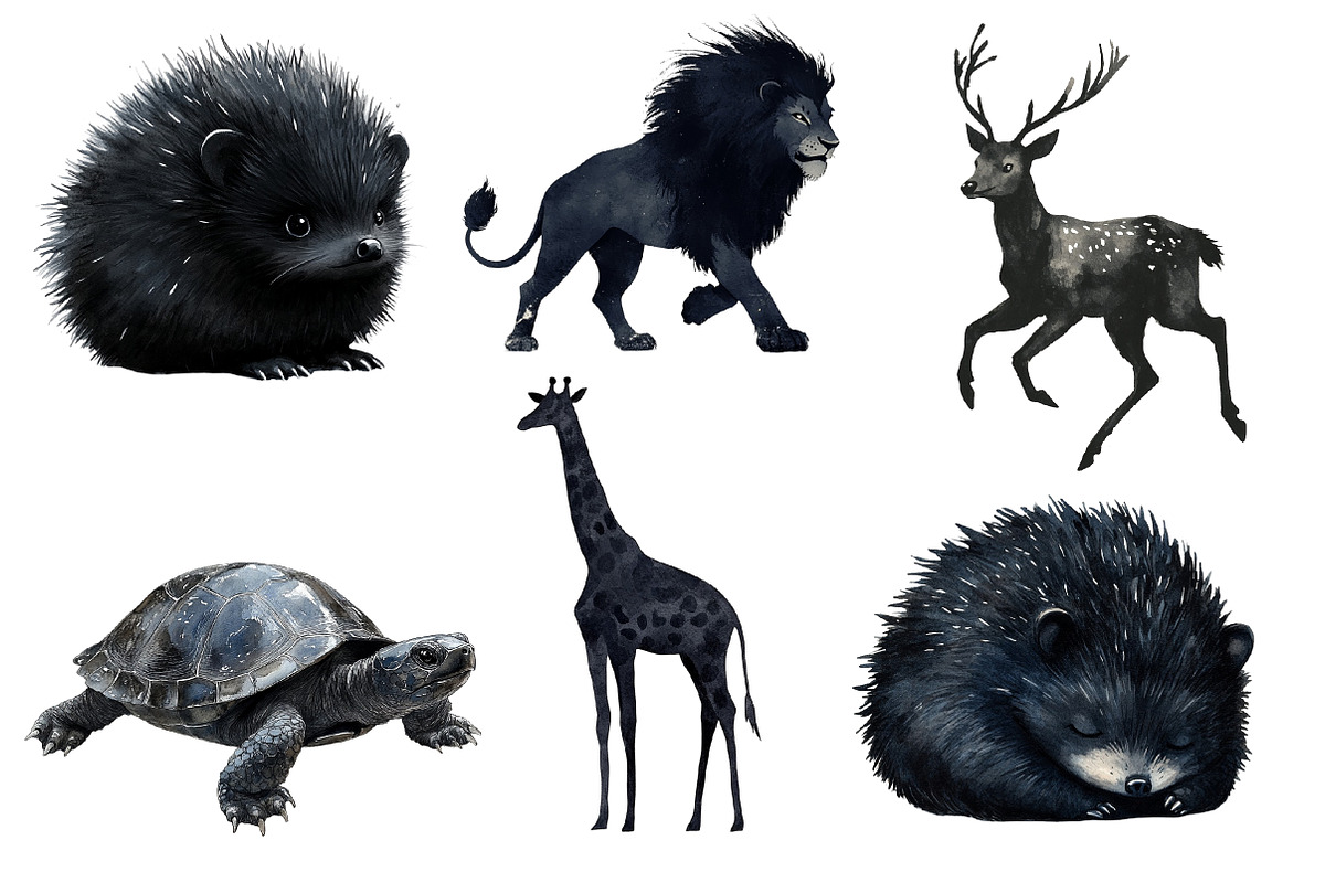 Animal Silhouettes Clipart, an Illustration by Designworld (Photo 4 of 9)