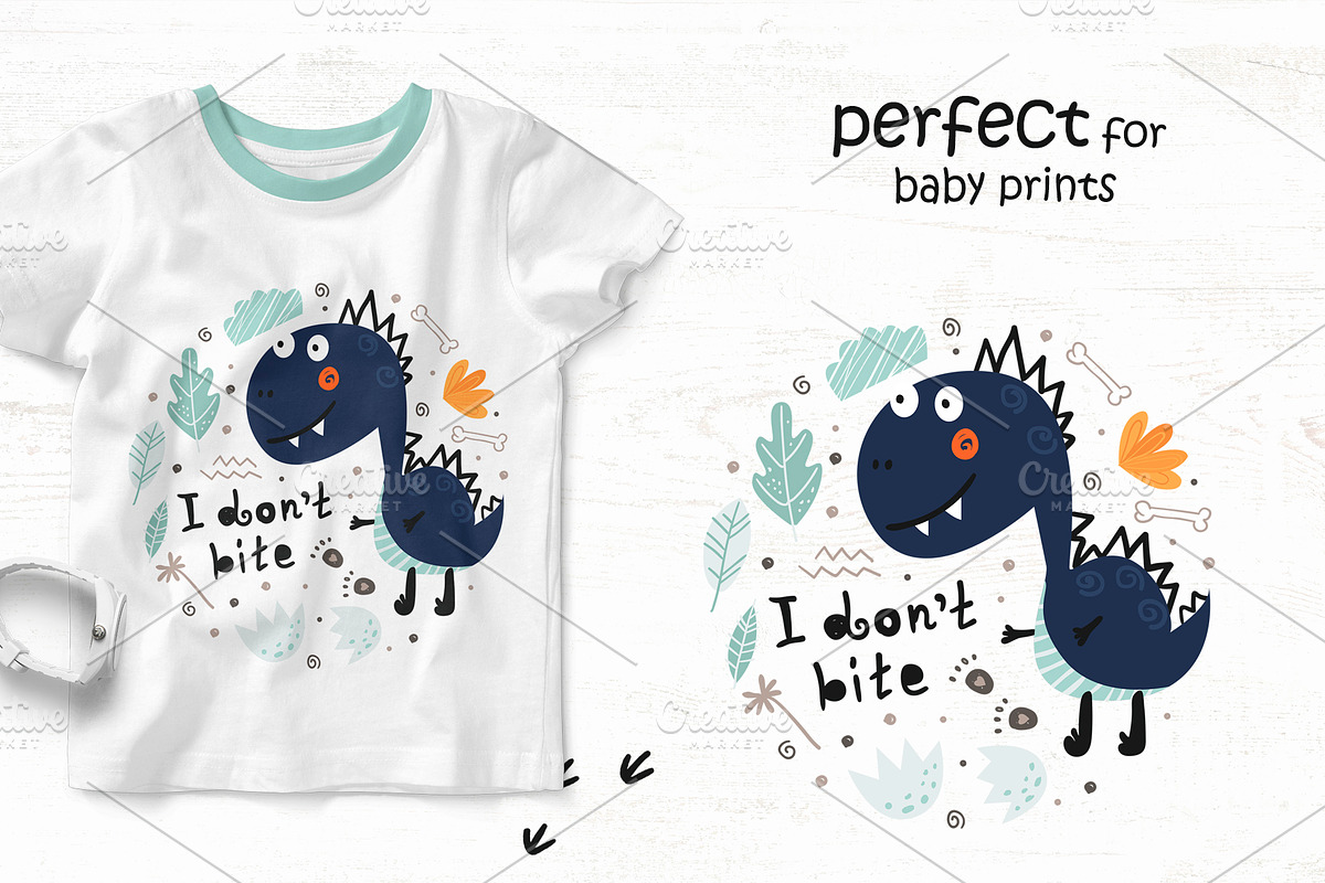 Cute Dinosaur Collection, a Wallpaper Graphic by Nafanya (Photo 8 of 10)