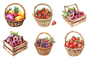 Fruits in the Basket Clipart PNG, an Illustration by SinaCreation (Thumbnail 4 of 5)