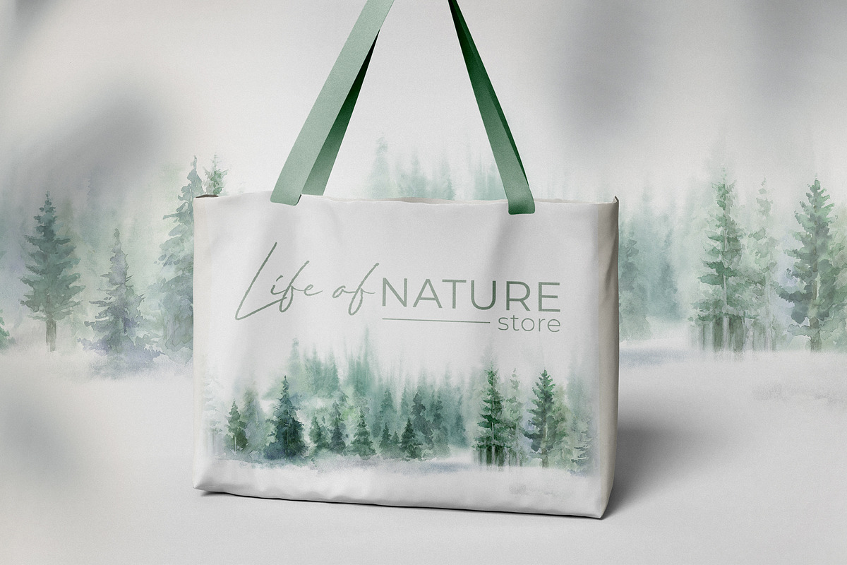 Watercolor Forest Landscapes, a Decorative Illustration by LeiaSW (Photo 4 of 9)