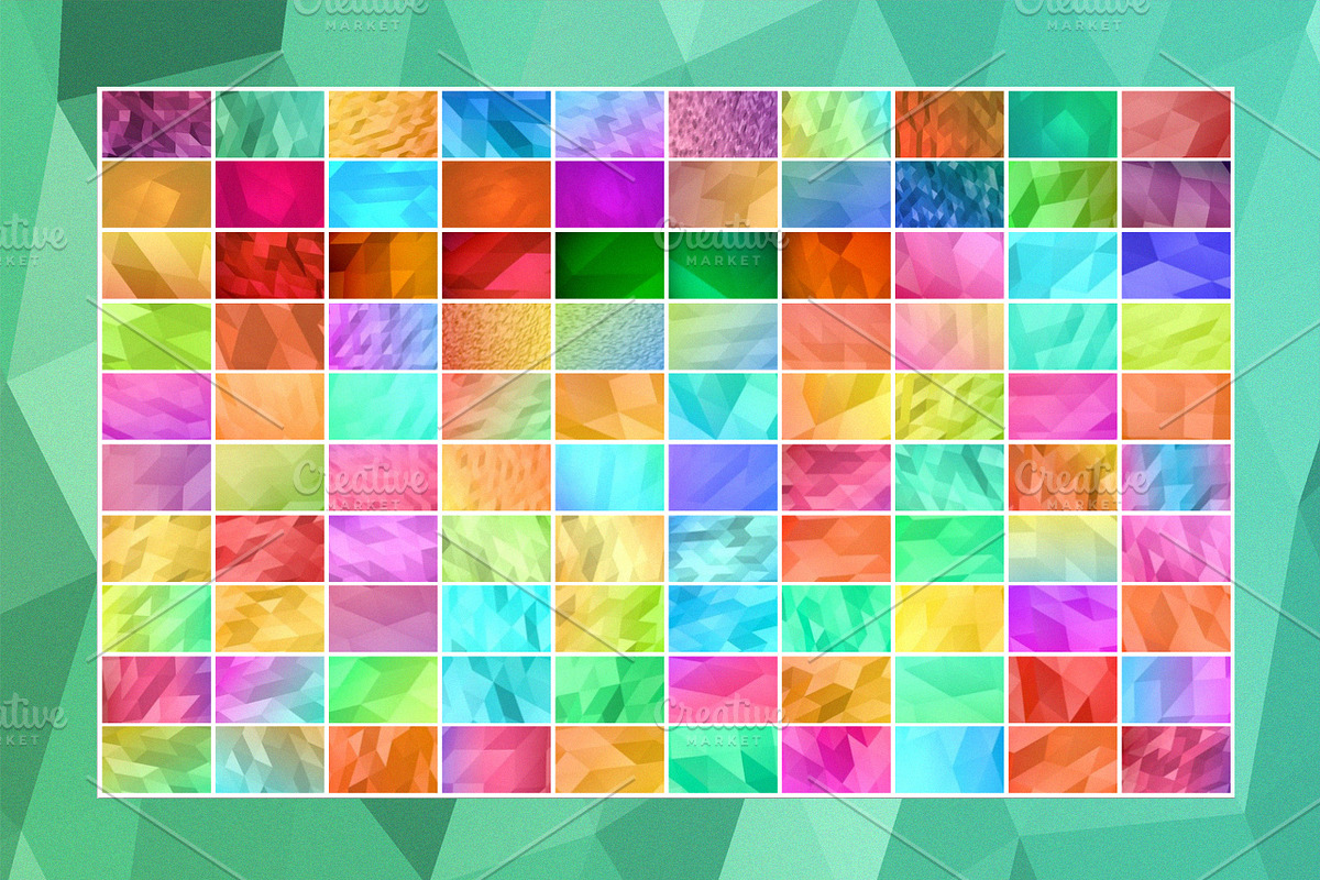 100 Geometric Polygon Backgrounds preview 5