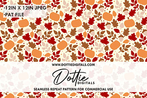 Fall Leaves Repeat Pattern