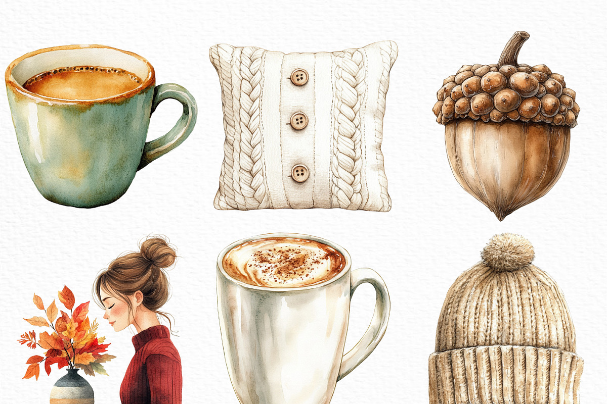 Scandi Autumn Clipart, an Illustration by Craft Nest (Photo 3 of 6)