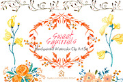 Sweet Squirrels -Huge Watercolor Set, an Animal Illustration by SmallHouseBigPony (Thumbnail 12 of 14)
