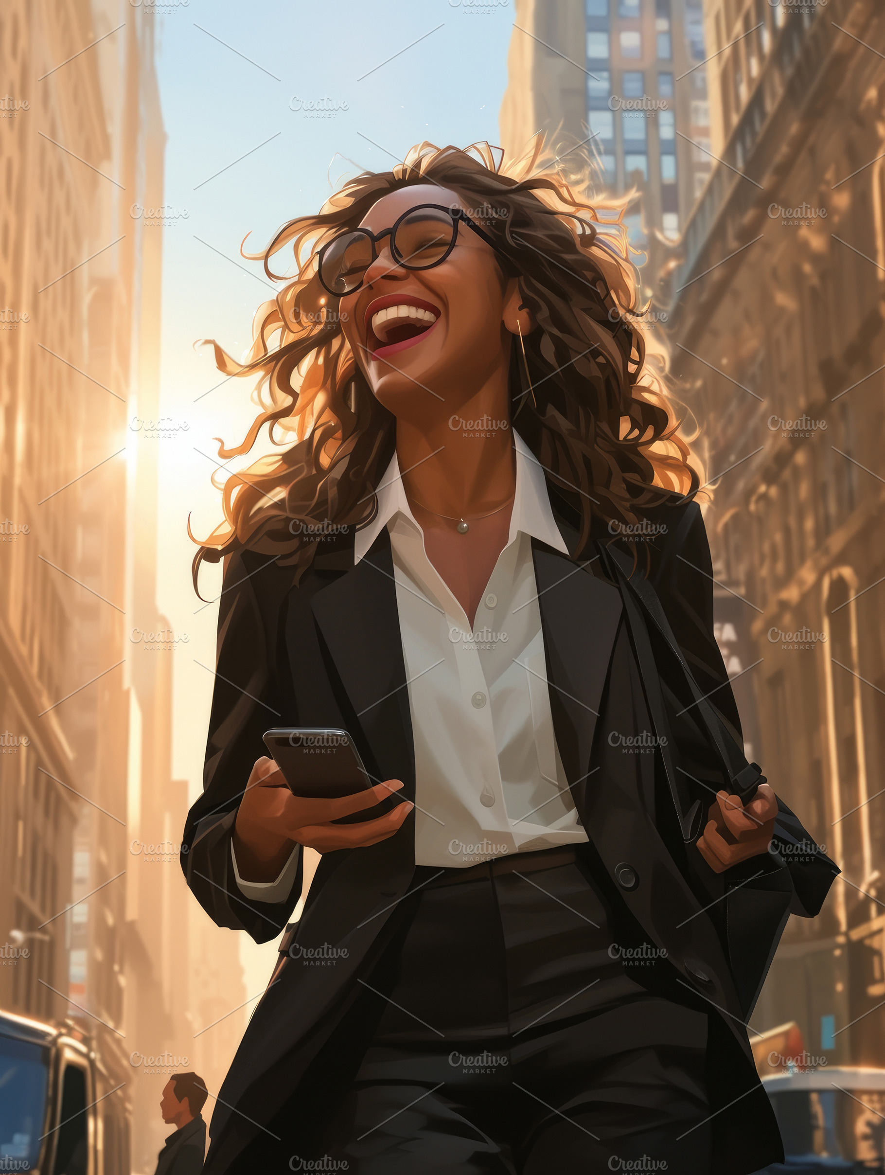 businesswoman smiling looking at smartphone, a Photo by Pictures for you!!!!!!!!!