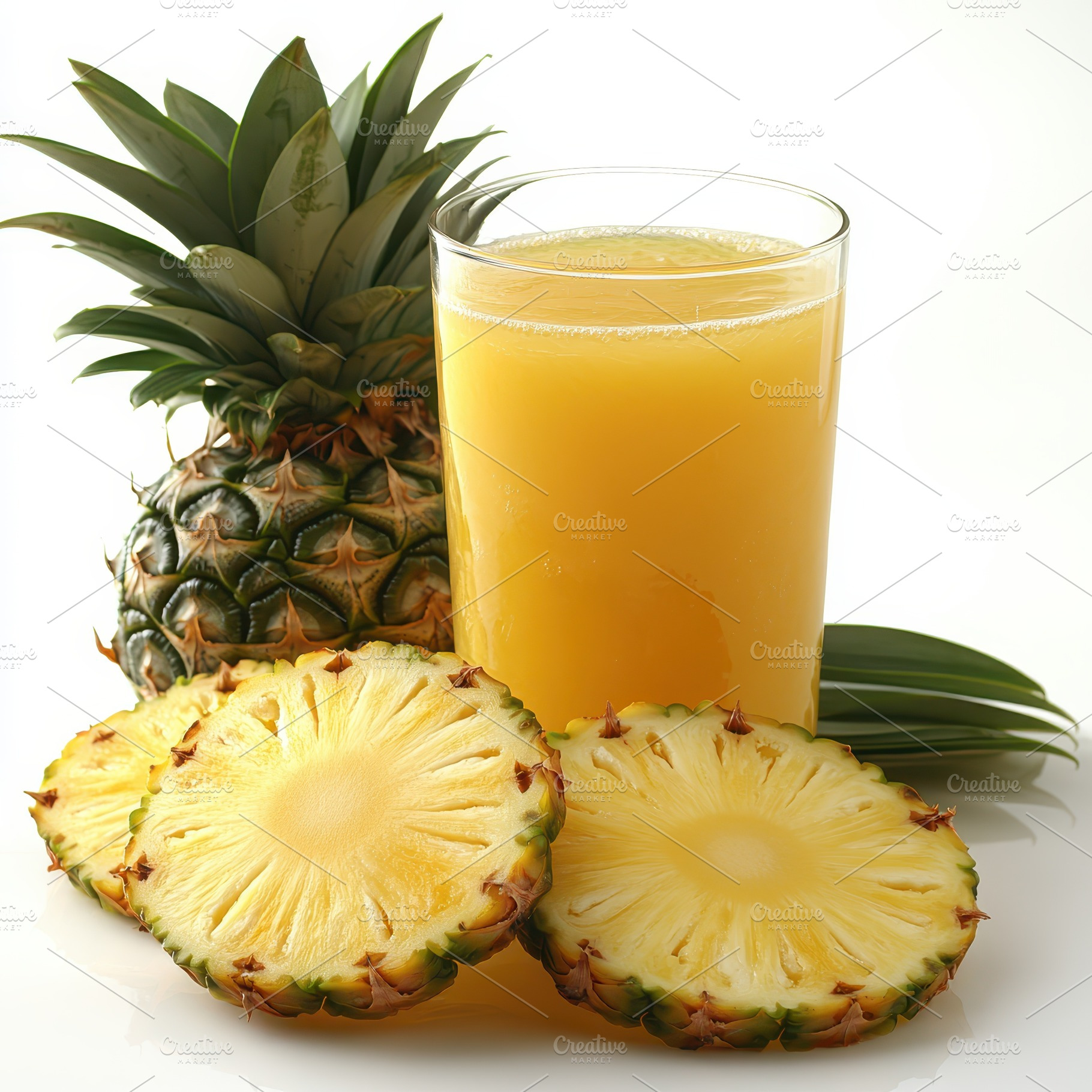 Refreshing Pineapple Juice Glass Tro, a Food & Drink Photo by Pixeness Studio