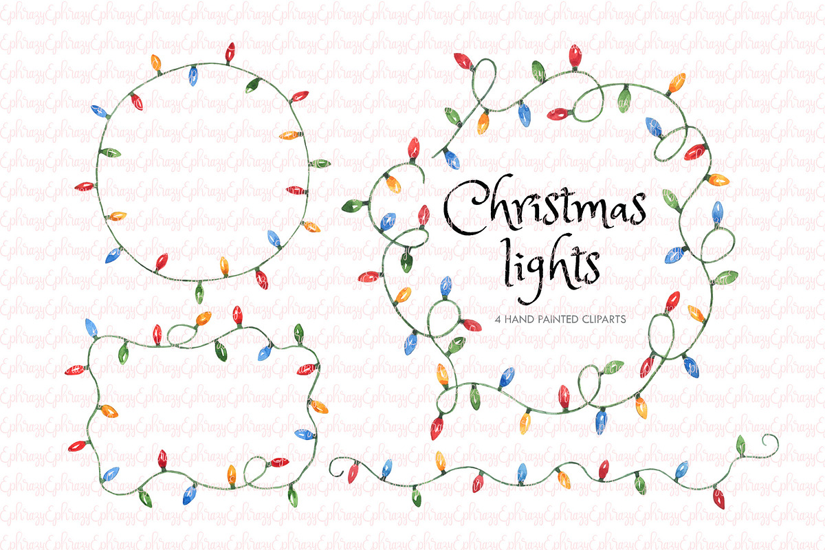 Christmas lights. Garland clipart, an Illustration by EphrazyGraphics