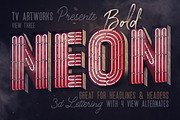 Bold Neon 3D Lettering, a Graphic by TVartworks (Thumbnail 3 of 16)