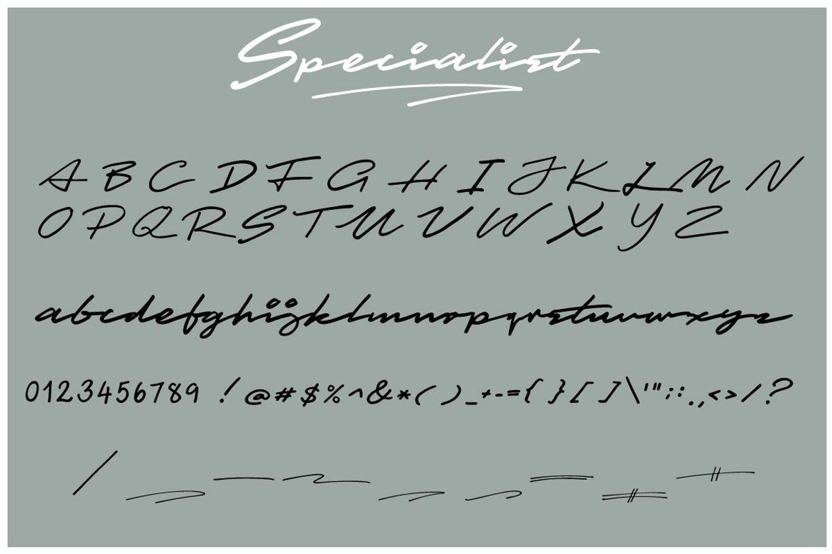 Specialist Handwritten Font preview 8