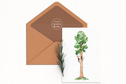 Tree height meter watercolor, a Seasonal Illustration by Marina Ermakova (Thumbnail 3 of 4)