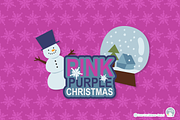 Pink Purple Winter Digital Clipart, an Object Graphic by Cozy Cat Design (Thumbnail 2 of 3)