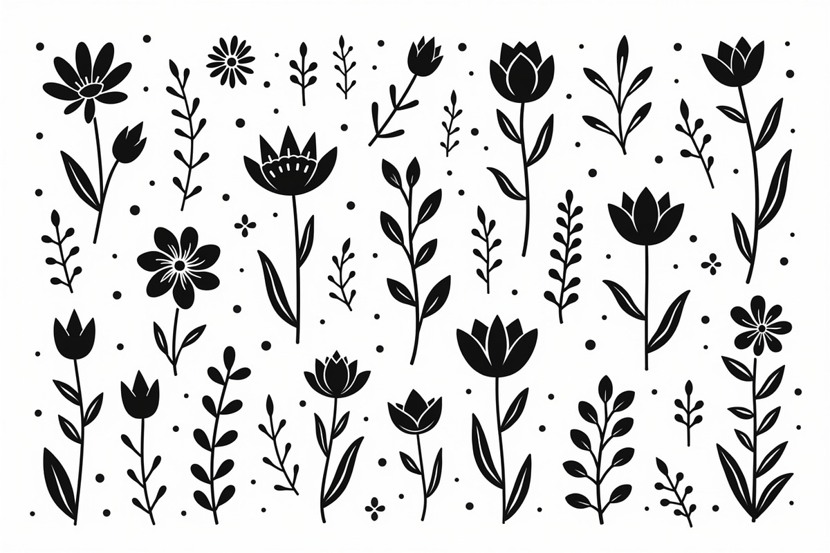 Simple Botanical Doodle Pack, an Illustration by Gfx_Store (Photo 2 of 10)