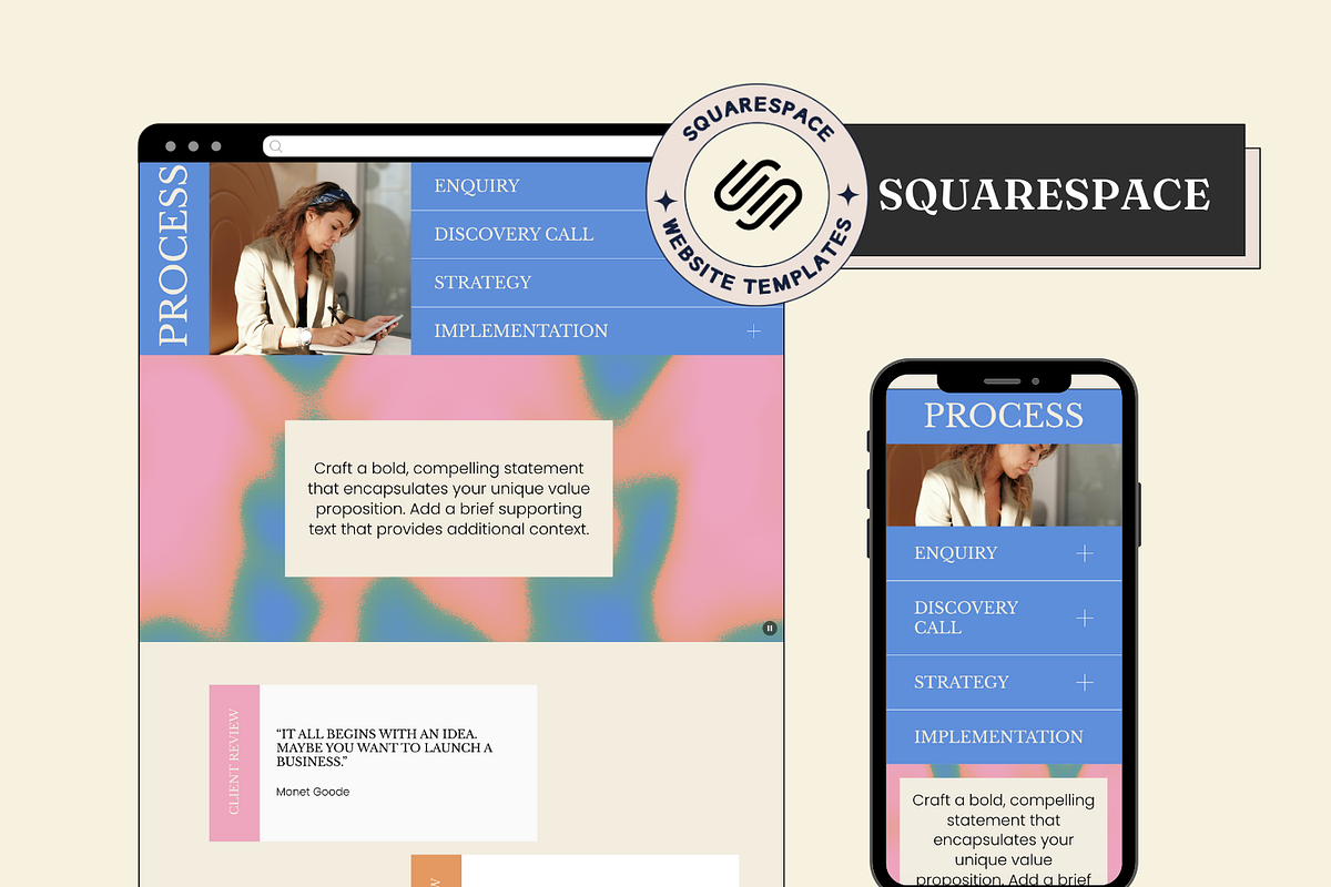 Squarespace Website template, a Squarespace Template by Ciel Lumiere (Photo 2 of 8)