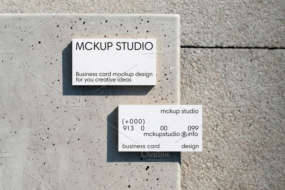 3 Business card mockup, an Advertising Mockup by eezo (Photo 5 of 10)
