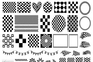 Checkered Race Flags Bundle SVG