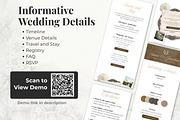 Vintage Brown Wedding Website, a Landing Page Template by Everyday Perfection (Thumbnail 3 of 12)
