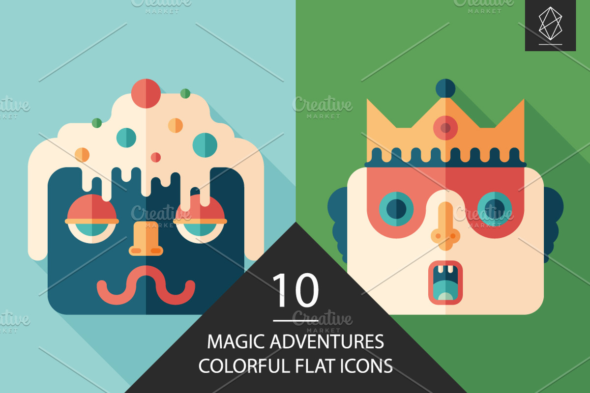Magic adventures flat square icons, an Icon by Yury Velikanov (Photo 1 of 3)