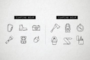 Adventure Outdoor Icons - Camping, an Outline Icon by Hatch Design Workshop (Thumbnail 4 of 10)