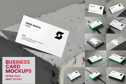 Business Card on concrete bundle