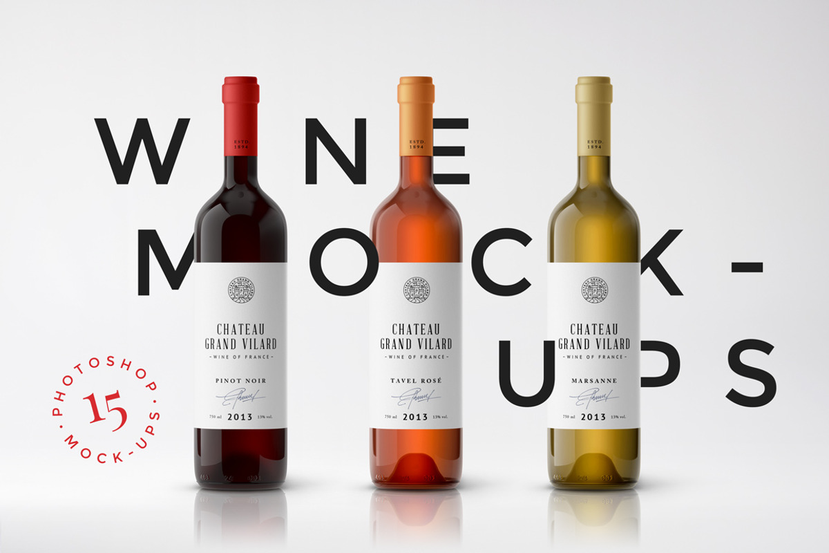 Wine Packaging Mockups, a Packaging Mockup by GraphicBurger (Photo 1 of 17)