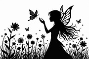 Silhouette of Fairy with Butterflie, an Illustration by Amazin_art (Thumbnail 14 of 21)