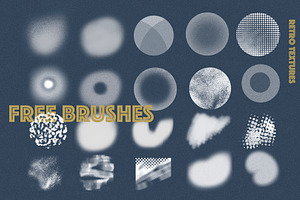 Retro Gradient Free Textures & Brush