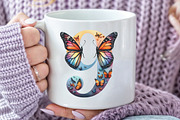 Watercolor Butterfly Number Clipart, an Illustration by CraftArtStudio (Thumbnail 4 of 5)