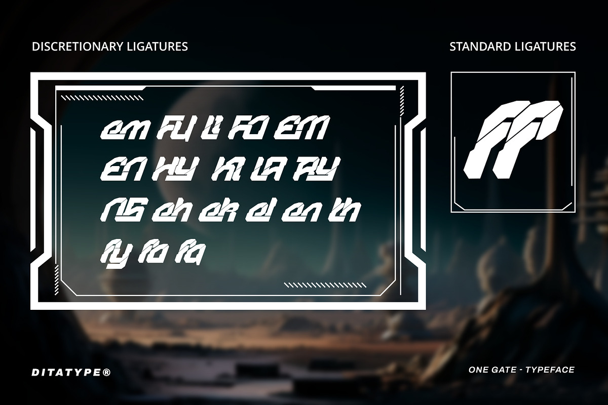 One Gate, a Symbol Font by Ditatype (Photo 13 of 20)