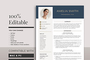 Resume Template with Photo Blue CV, a Resume Template by Klamp Studio (Thumbnail 4 of 8)