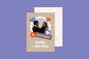 Emily + Jeremy Engagement Invitation