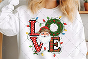 LOVE Santa Christmas PNG, an Illustration by Craft Nest (Thumbnail 2 of 6)