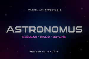 Astronomus - Modern Scifi Fonts