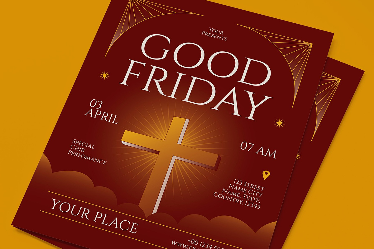 Good Friday Flyer, a Flyer Template by graphicook (Photo 2 of 3)