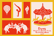 Circus Clipart Vector PNG EPS, a Decorative Illustration by Anada Arty (Thumbnail 1 of 12)