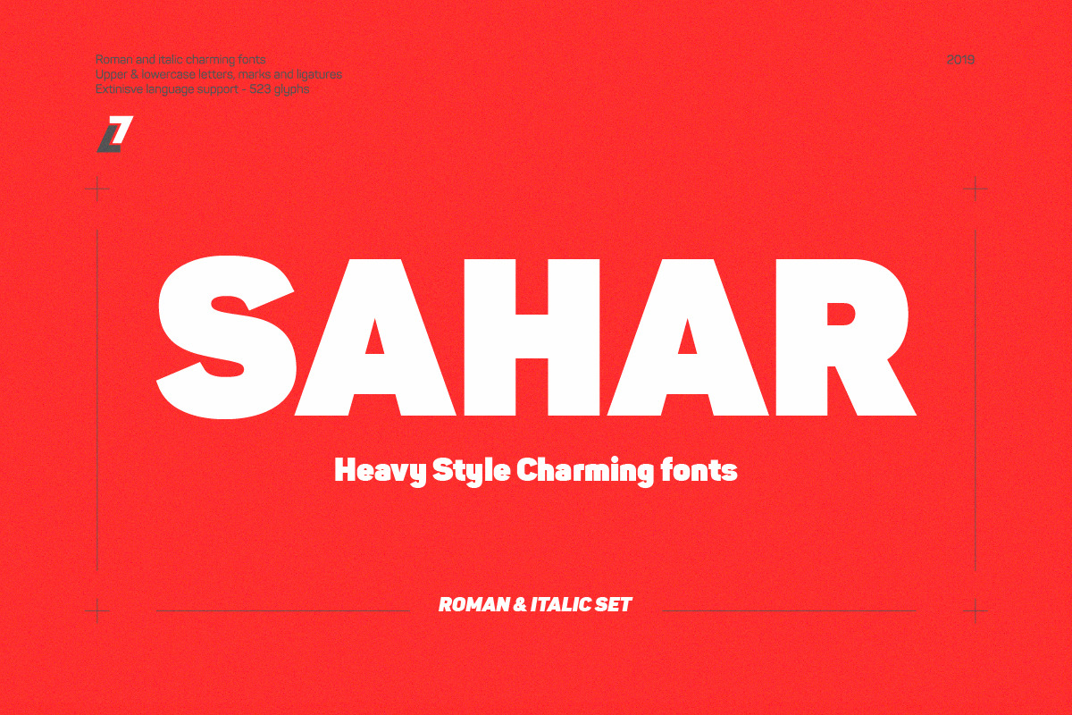 Sahar Heavy (Roman & Italic), a Sans Serif Font by Lella7 (Photo 1 of 15)