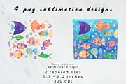 Watercolor fish tumbler wrap, an Object Graphic by AnastasiaWatercolor (Thumbnail 4 of 4)