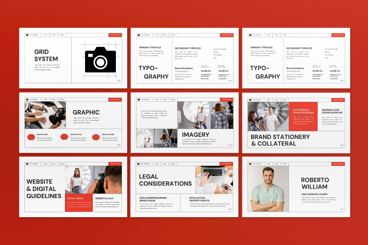 White Company Brand Guideline PPT, a Presentation Template by graphicook (Photo 5 of 8)