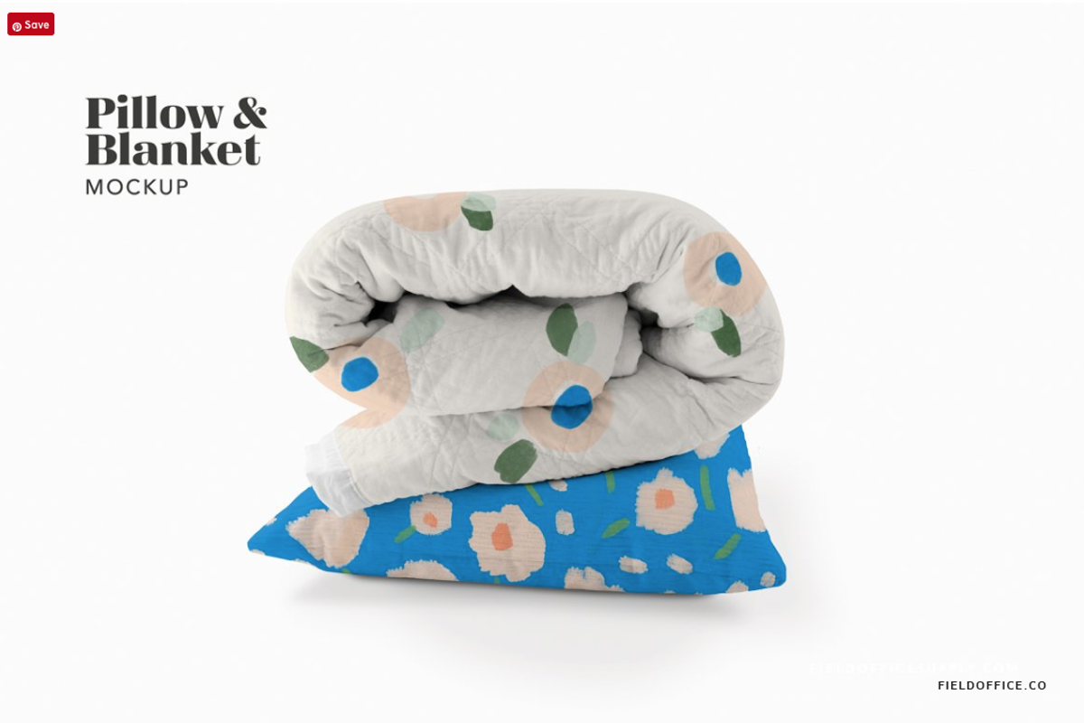 Pillow and Blanket Mockup, a Household Mockup by Field Office (Photo 1 of 2)