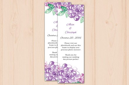 Photo Booth Place Card Template, a Card Template by retrographix