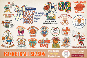 Cute Basketball Mom & Game Day, a Sport Illustration by GlitterCraft