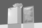 Paper Sachet with Box Mockup, a Packaging Mockup by megostudi0 (Thumbnail 3 of 5)