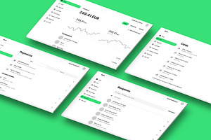 Banking Financial Dashboard Web app, an UI Kit Template by nagaredesignstudio