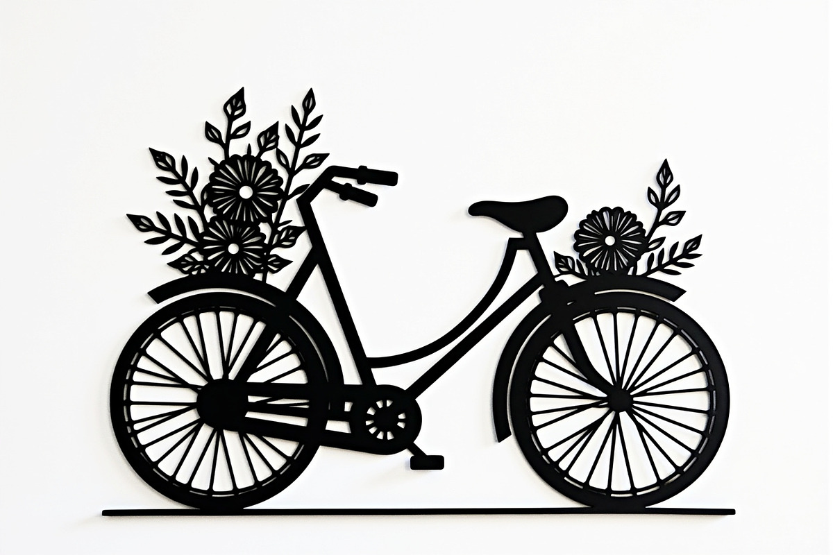 Charming Bicycle with Flowers, an Illustration by Amazin_art (Photo 9 of 21)