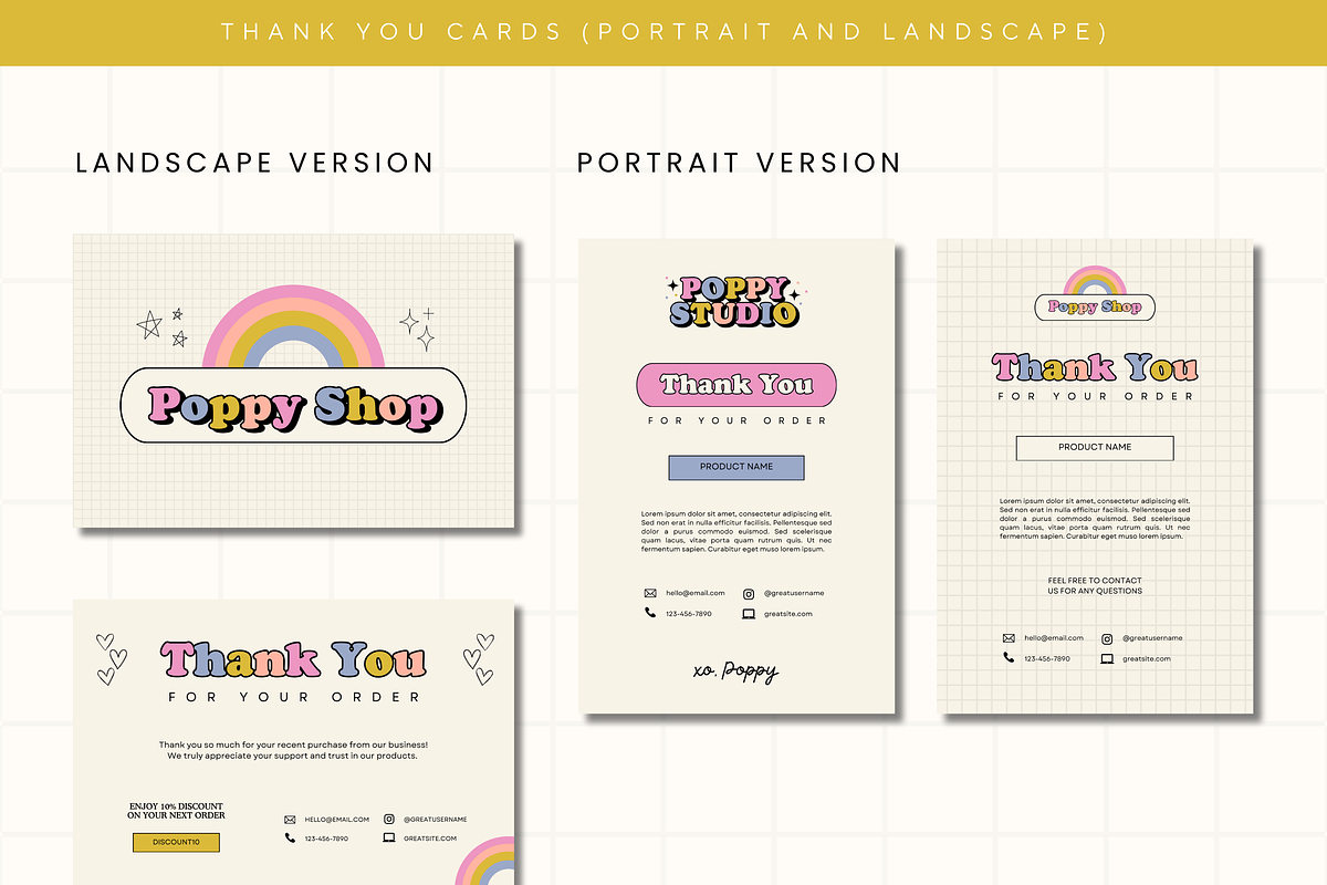 Canva Colorful Retro Branding Kit, a Branding & Logo Template by Branding Babe Co. (Photo 5 of 9)