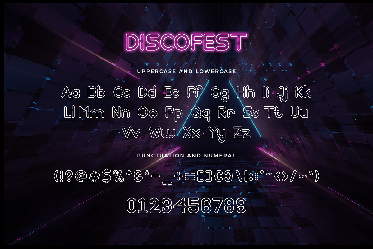 Discofest - Futuristic Modern Font, a Sans Serif Font by overlaytemplates (Photo 5 of 5)