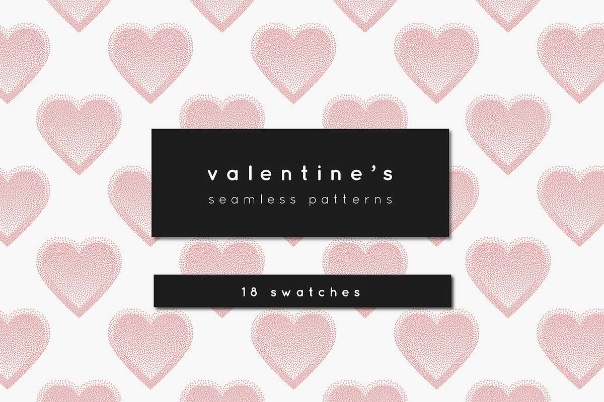 Valentine's Seamless Patterns Vol.2, a Pattern Graphic by Curly_Pat (Photo 1 of 7)