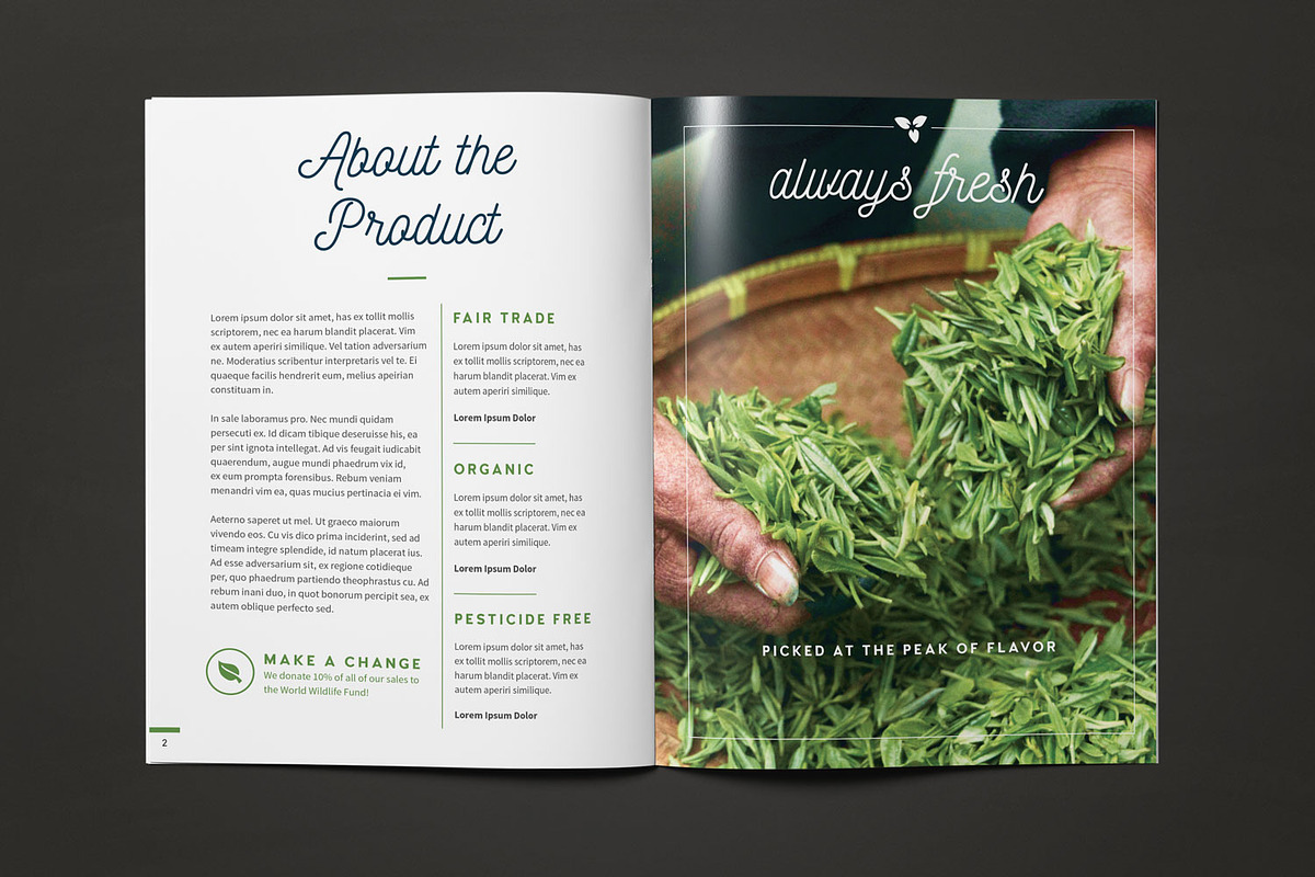 The Tea Leaf Line Sheet + Order Form, a Brochure Template by Hues of Hodges (Photo 2 of 8)