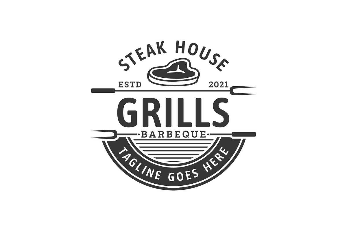 Steak House Restaurant logo, a Branding & Logo Template by Atlantis X Nurman Arbai (Photo 2 of 2)