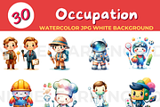 30 Occupation watercolor JPG white b, an Education Illustration by John_Walker (Thumbnail 1 of 3)