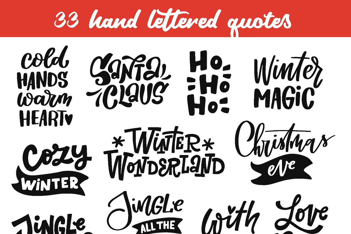 Winter Holiday Graphics Set, a Decorative Illustration by Anna Krestiannykova (Photo 10 of 15)